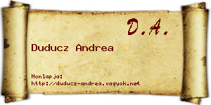 Duducz Andrea névjegykártya